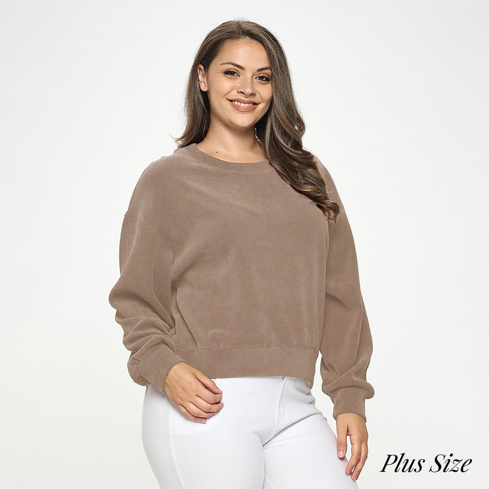 Relaxed Ribbed Corduroy Top
