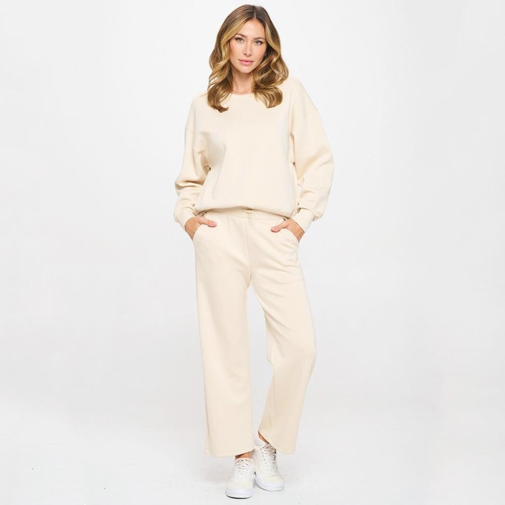 High Rise Cropped Scuba Pants