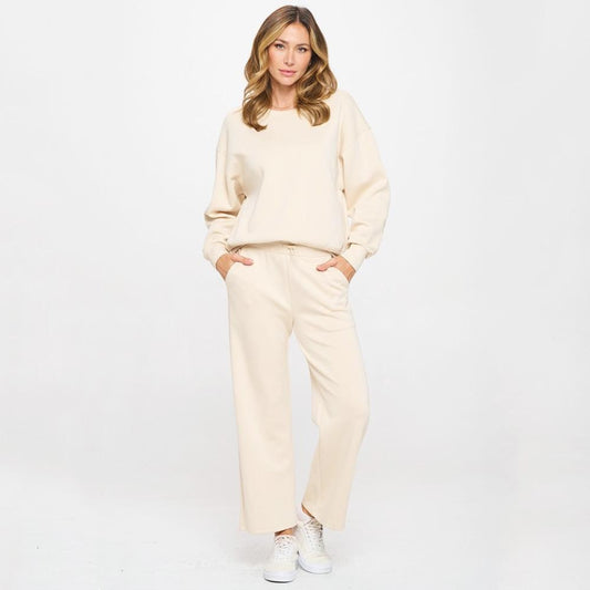 High Rise Cropped Scuba Pants