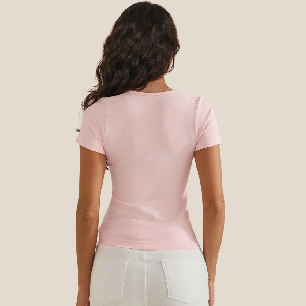 Scoop Neck Short Sleeve Top
