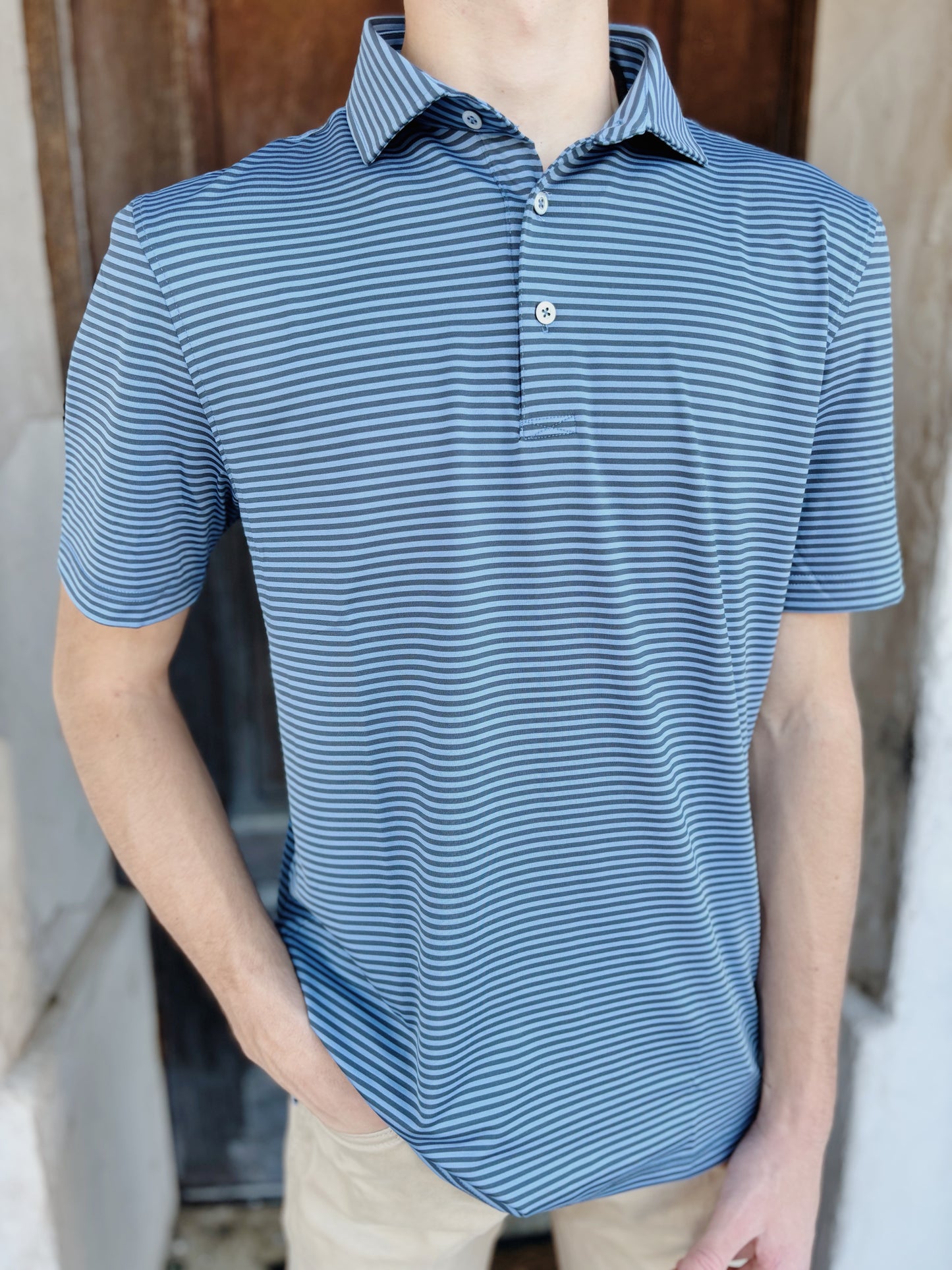 Morgan Blue Stripe Polo