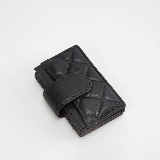Black Quilted Card Holder