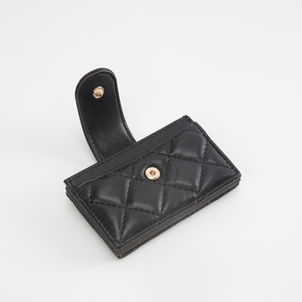 Black Quilted Card Holder