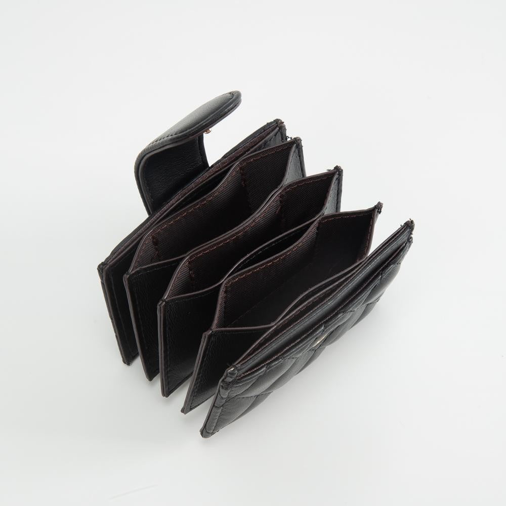 Black Quilted Card Holder