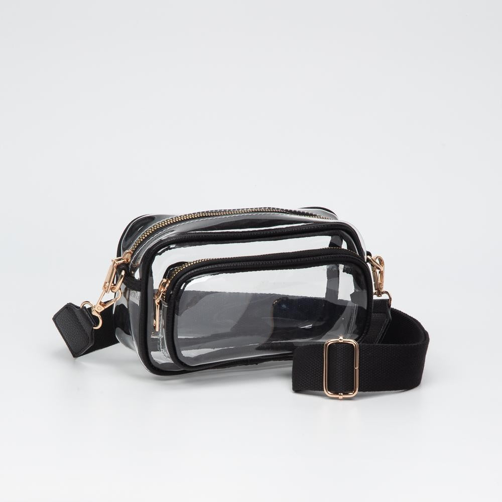 Clear Crossbody Double Pockets Bag