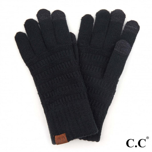 Ribbed Knit Gloves