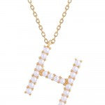 Pearl Initial Letter Necklace