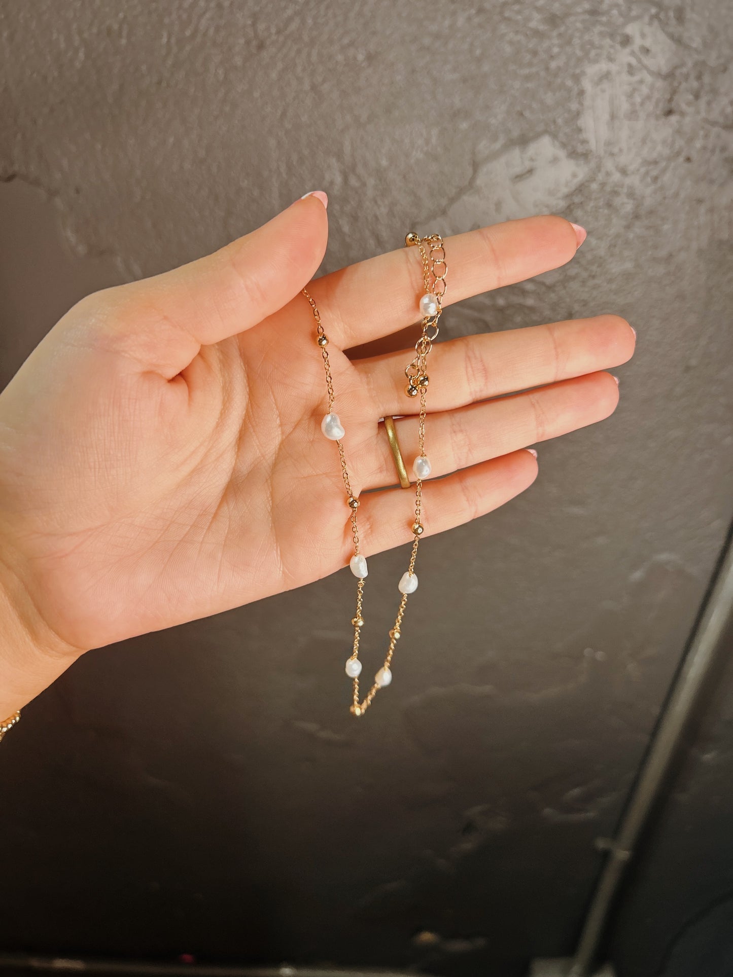 15" Pearl Station Necklace