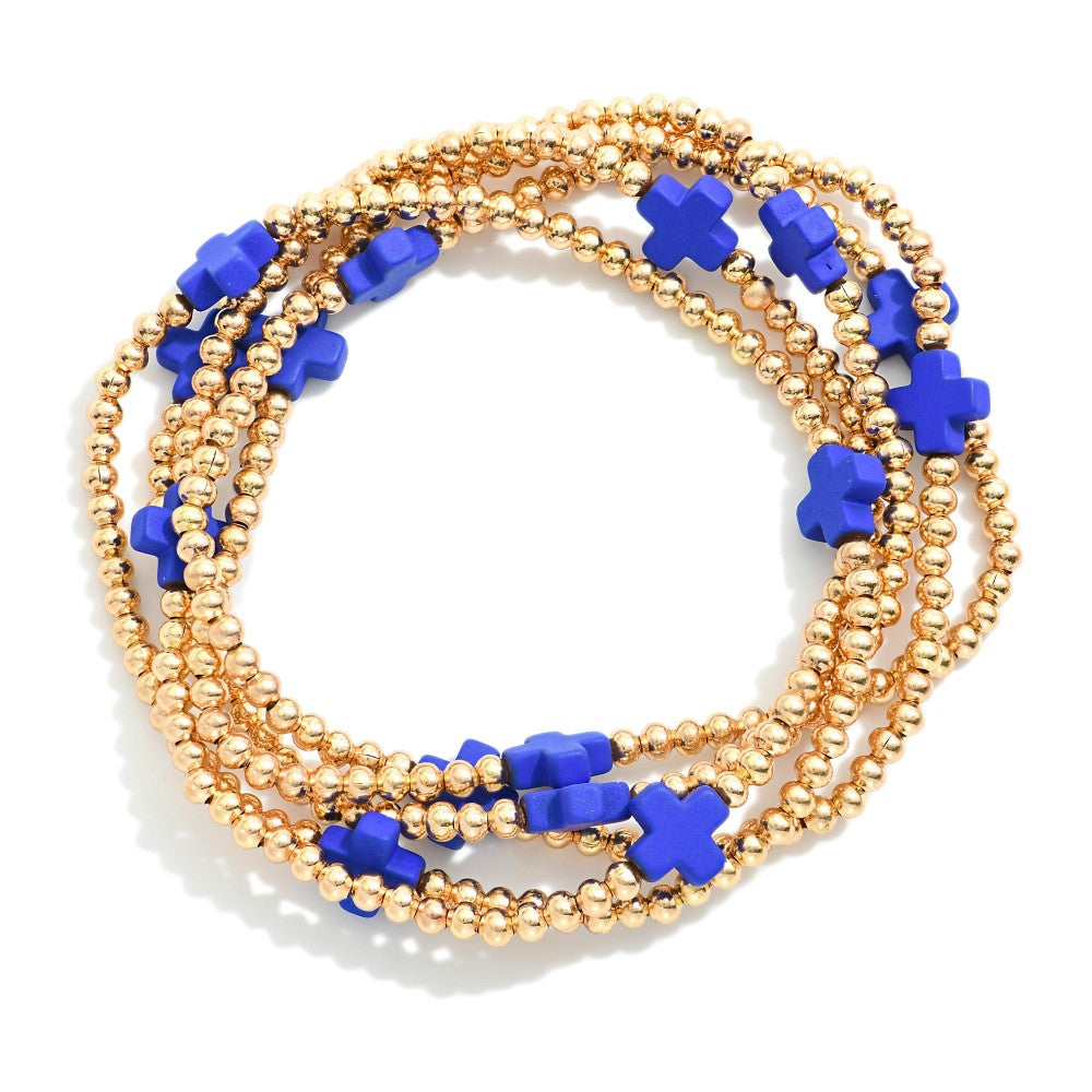 Set of Five Gold Bracelets