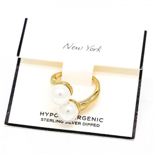 Gold Pearl Wrap Ring