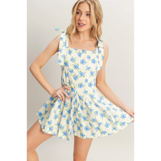 Blue Rose Romper