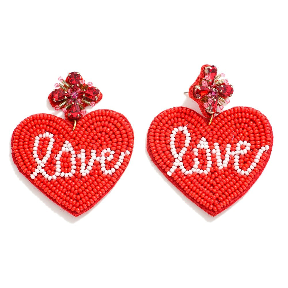 Love Heart Drop Earring