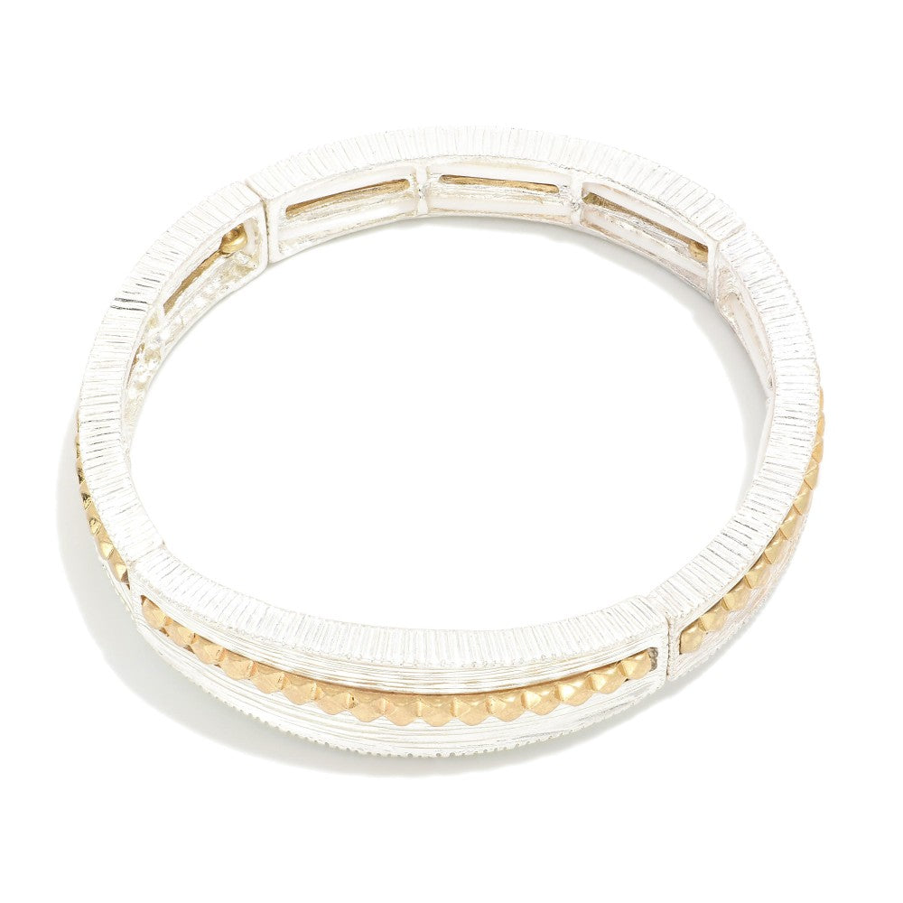 Brushed Metal Stretch Bracelet