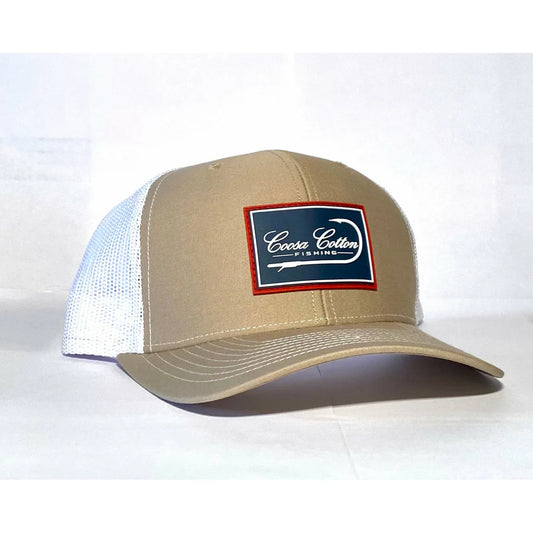 Khaki/White Trucker Hat