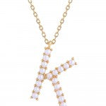 Pearl Initial Letter Necklace