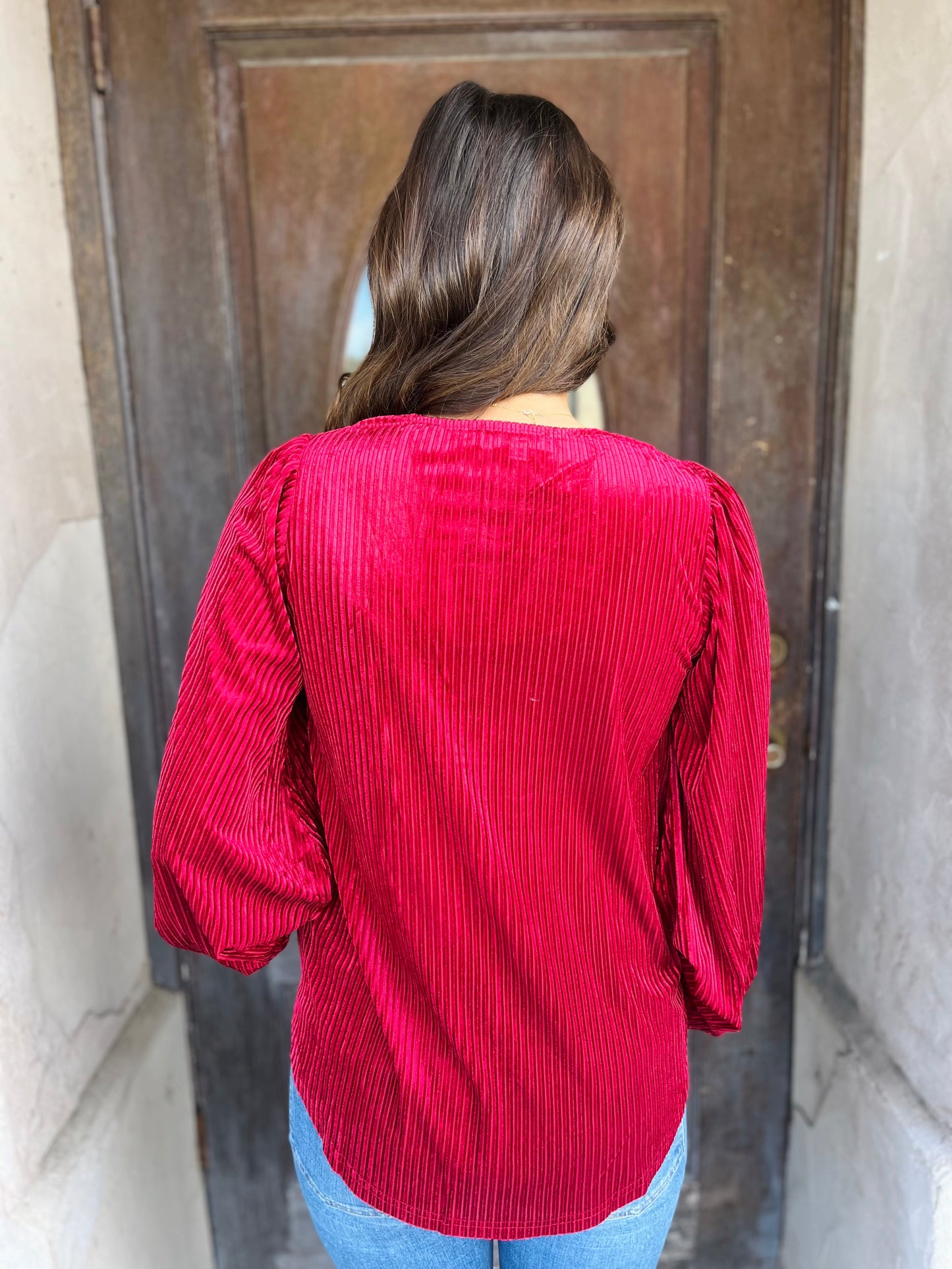 Ivy Velvet Textured Top