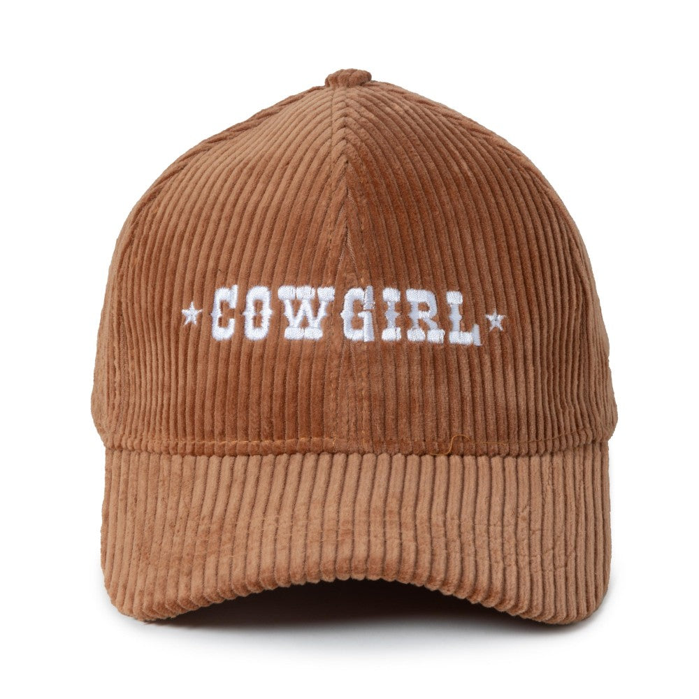 Corduroy 'Cowgirl' Baseball Cap