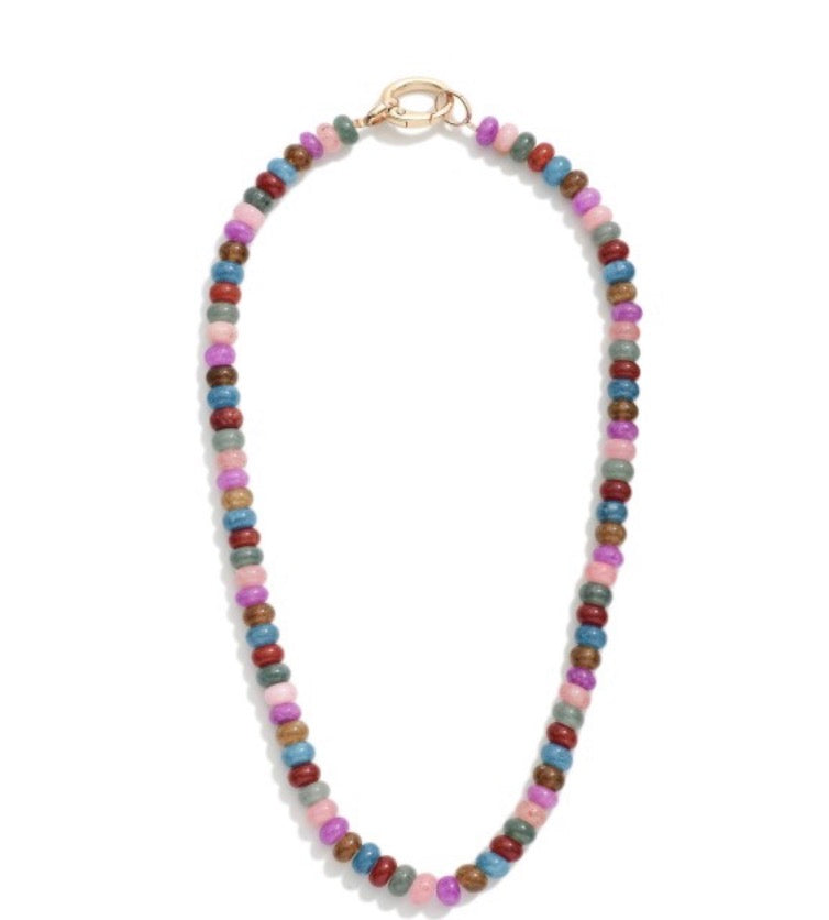 Candy Stone Beaded Necklace