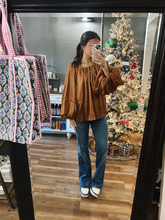 Balloon Sleeve Blouse