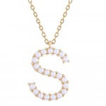 Pearl Initial Letter Necklace