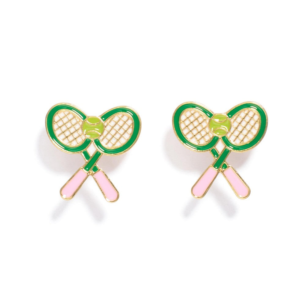 Pickleball Racket Stud Earrings