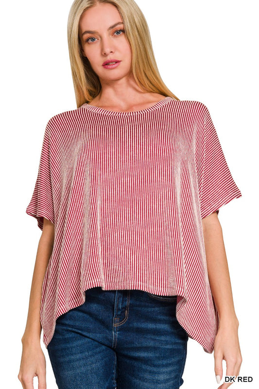 Ribbed Oversized Top