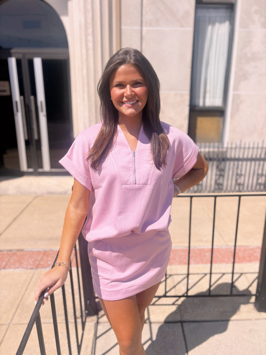 Quarter Zip Skort Set