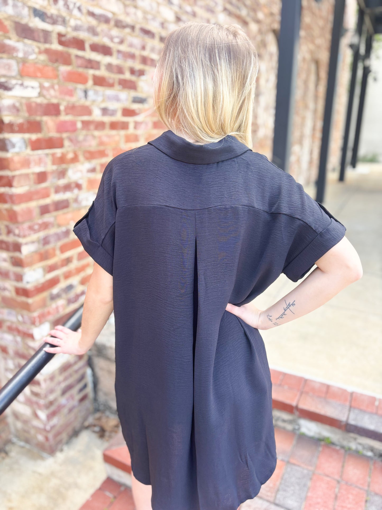 Button Down Mini Dress
