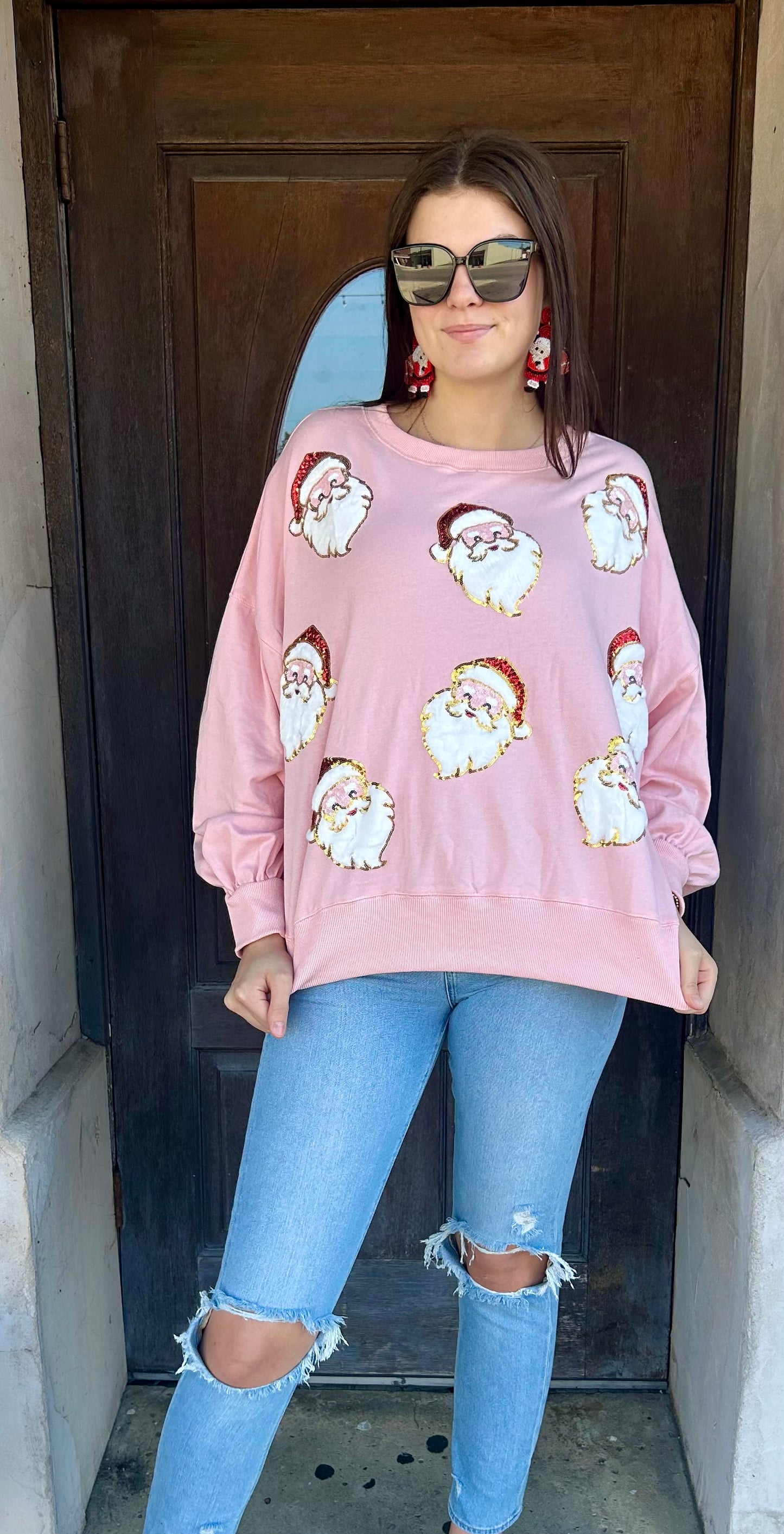 Santa Sequin Sweatshirt