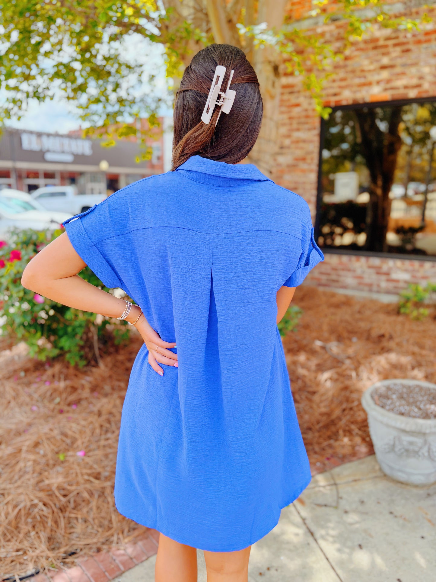 Button Down Mini Dress