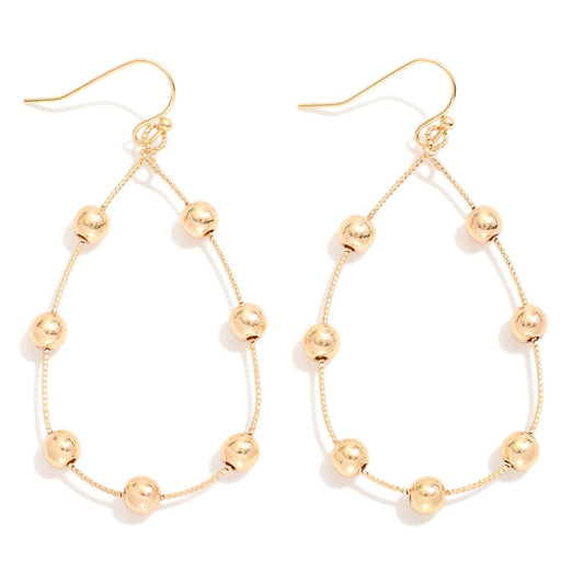 Metal Wire Teardrop Earrings