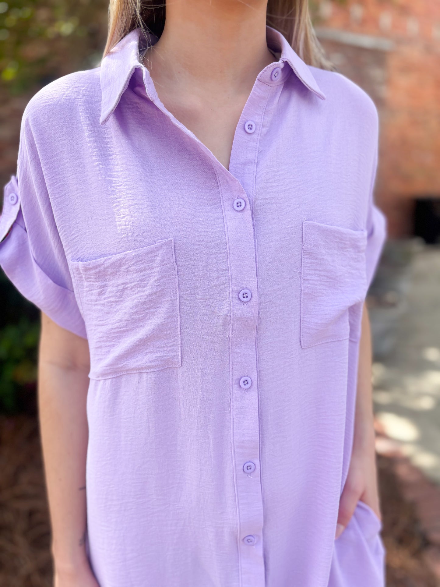 Button Down Mini Dress