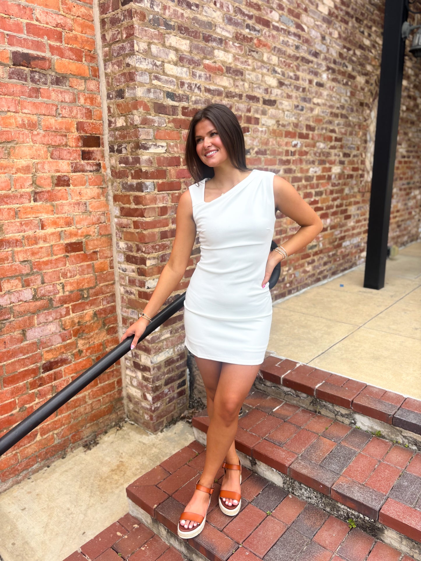 Sleeveless Pintuck Dress