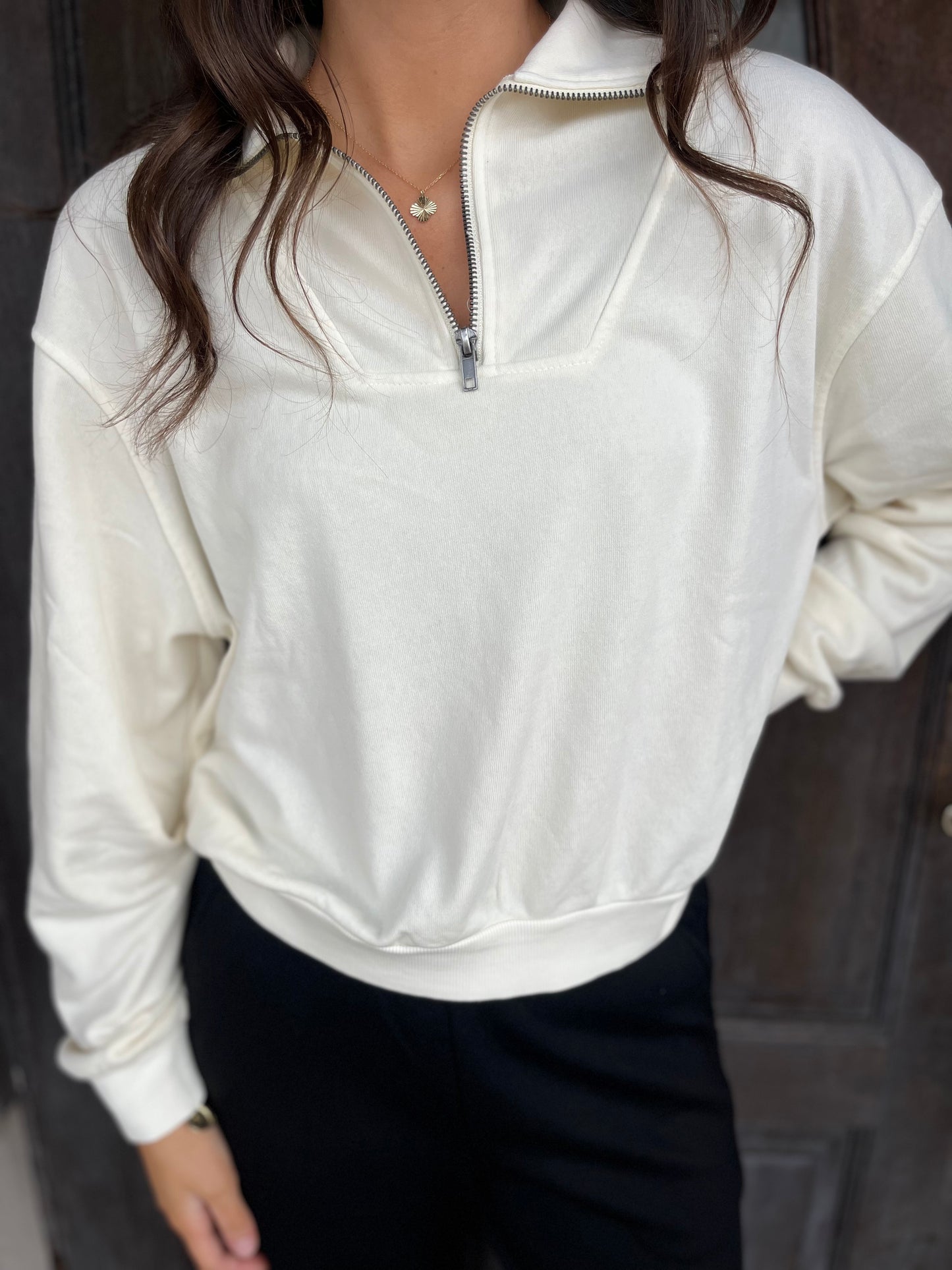 Half Zip Pullover Sweatshirt