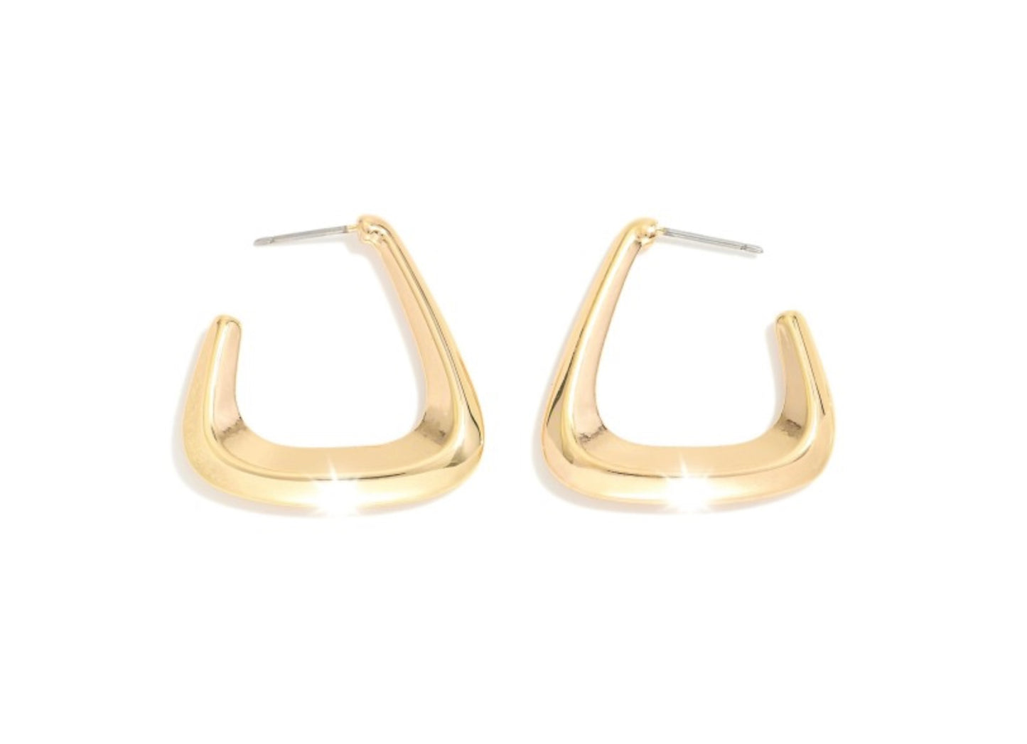 Trapezoid Hoop Earrings