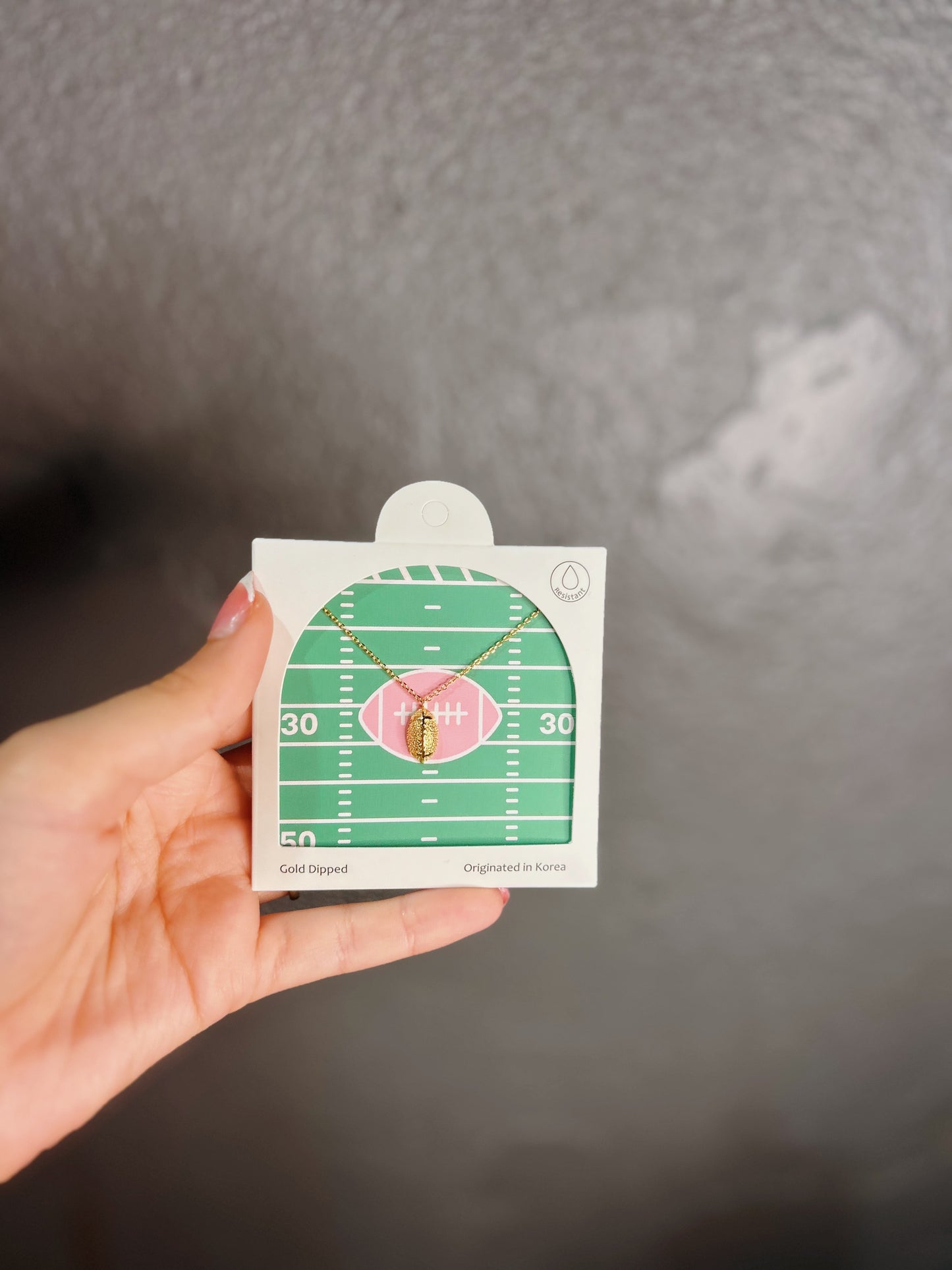 Gold Football Necklace