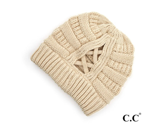 Criss-Cross Knit Beanie