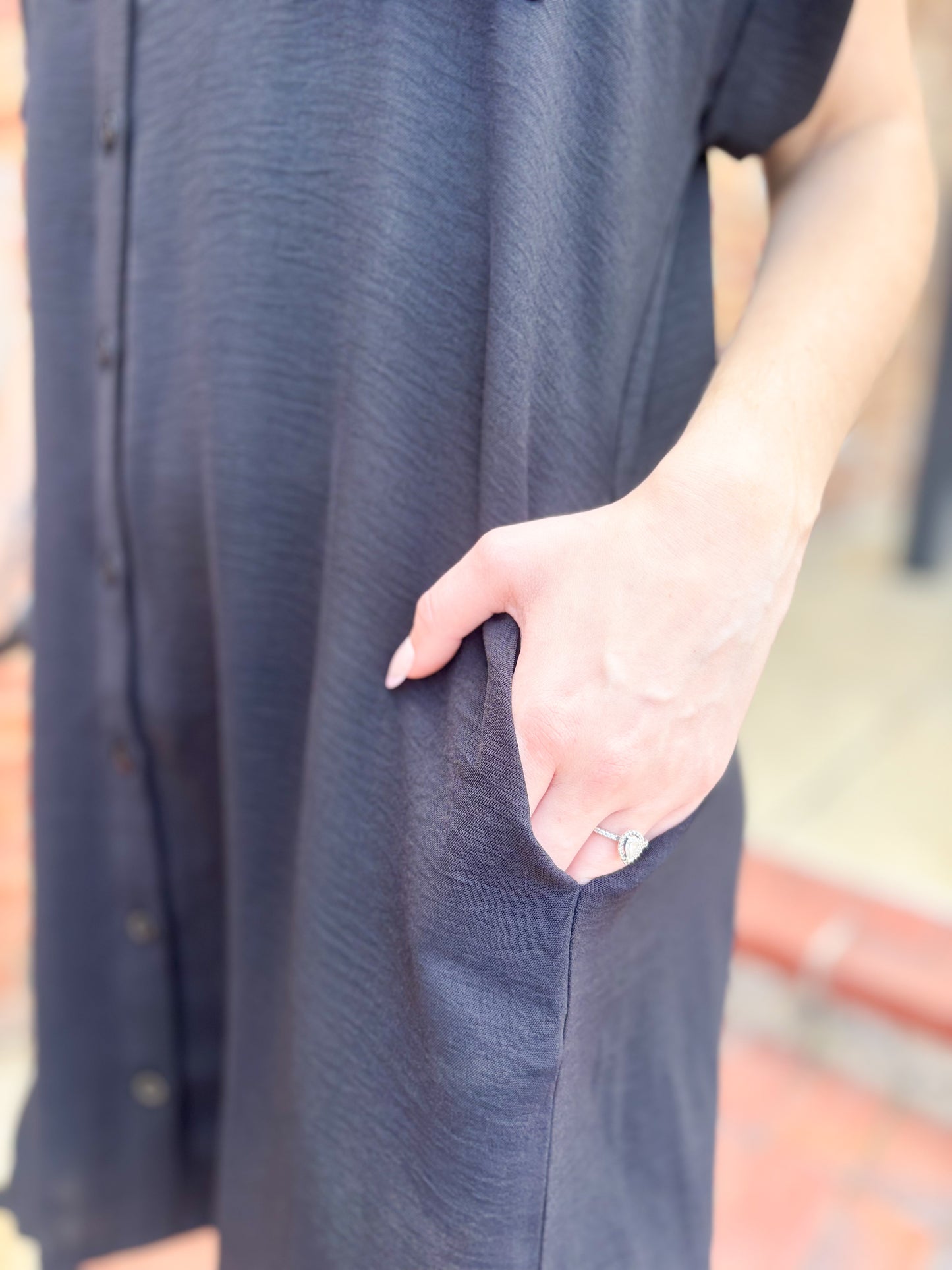 Button Down Mini Dress