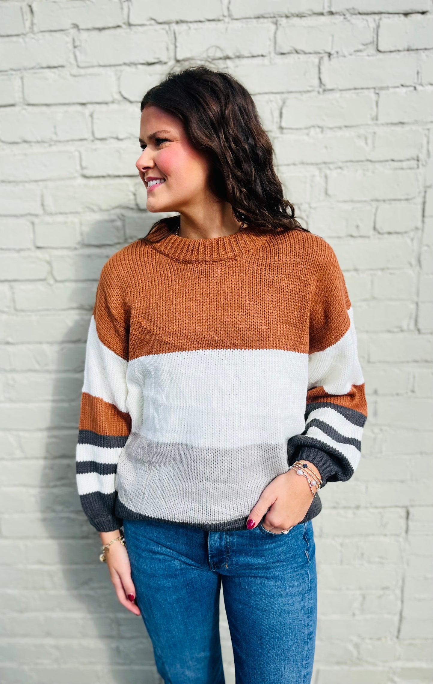 Rust Stripe Sweater