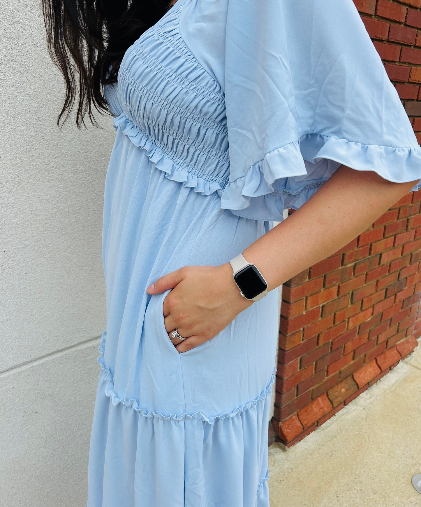 Flutter Bell Sleeve Maxi Dress