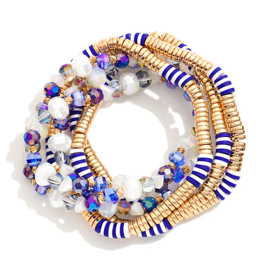 Blue, White & Gold Bracelet