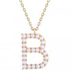 Pearl Initial Letter Necklace