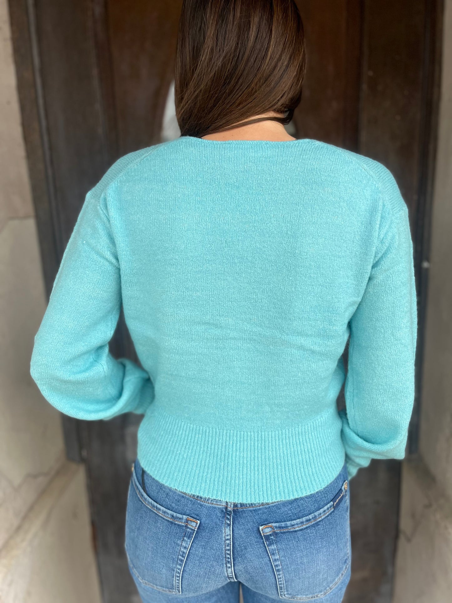 Surplice V Neck Sweater