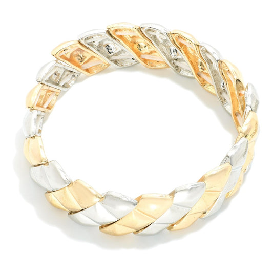 Quilted Stretch Bangle Bracelet