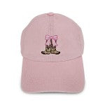 Embroidered Cowgirl Boot & Bow Baseball Cap