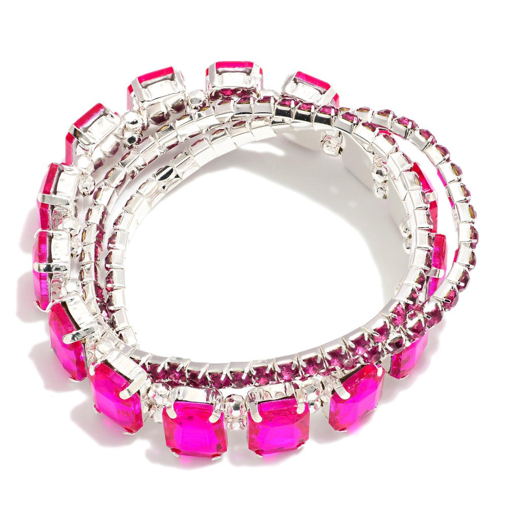 Colored Diamond Stretch Bracelet