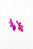 Raven Stone Earrings Fuchsia