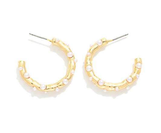Pearl Detail Hoops