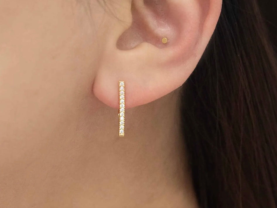 Edged Hoop Earring