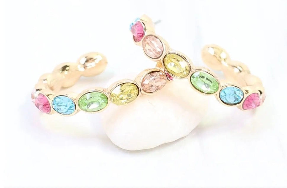Karter Jeweled Hoop